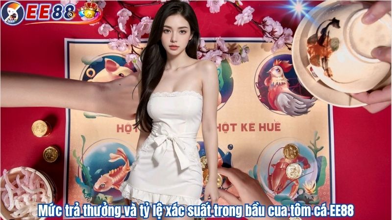 Mức trả thưởng và tỷ lệ xác suất trong bầu cua tôm cá EE88