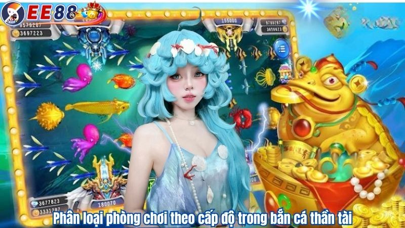 Phân loại phòng chơi theo cấp độ trong bắn cá thần tài